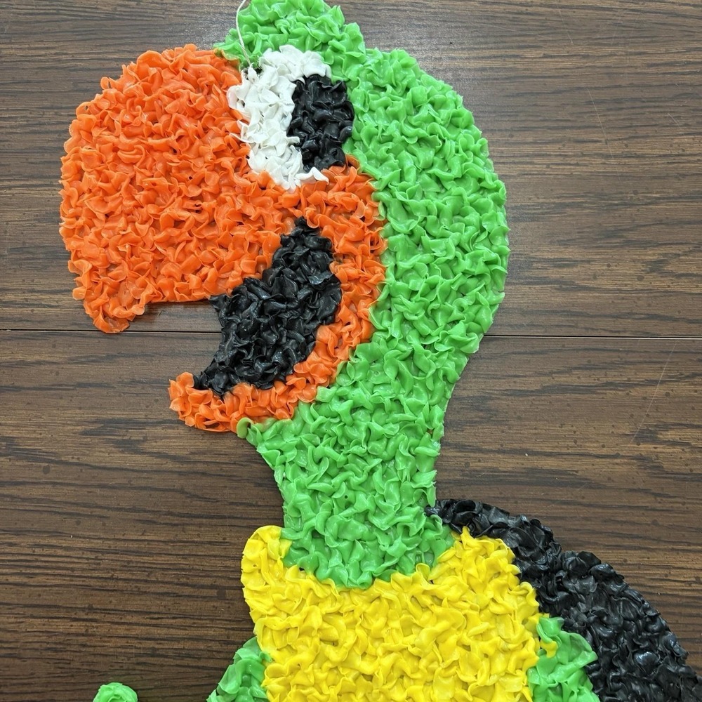 Vintage Melted Plastic Popcorn Turtle Wall Hanging Decor - Picture 3 of 11